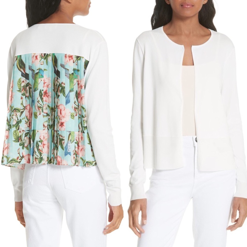 T E D B A K E R : “Nectar” Back Pleat Cardigan